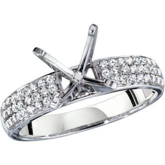 Andrew Meyer Diamond Engagement Semi-Mount Ring (center stones not included)