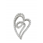 Andrew Meyer Diamond Abstracted Heart Pendant 1.06 tcw (chain not included)