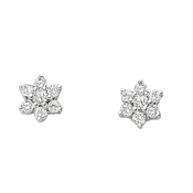 Andrew Meyer Diamond Flower Stud Earrings