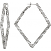 Andrew Meyer Diamond Rhombus Hoop Earrings