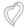 Andrew Meyer Diamond Freeform Heart Pendant 1.19 tcw (chain not included)